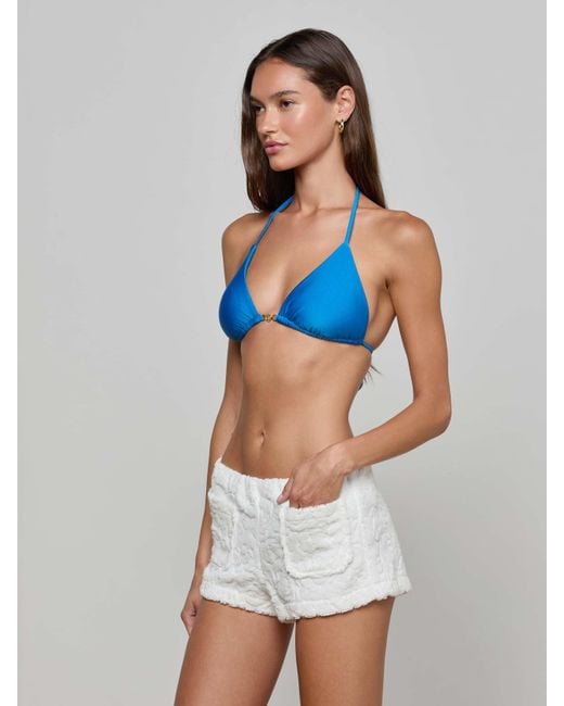 L'Agence Blue Amiya Cover-Up Short