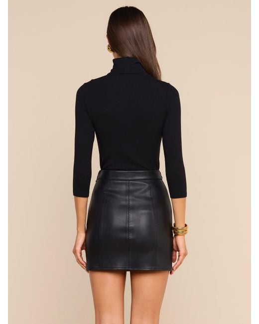 L'Agence Black Aja Turtleneck