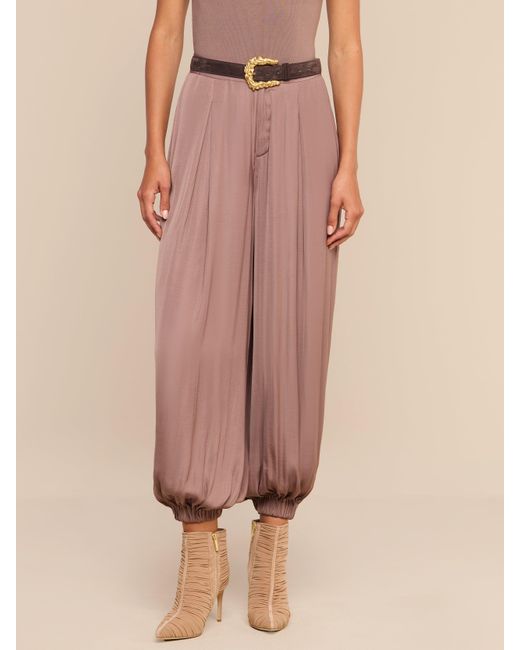 L'Agence Brown Palmer Satin Pants