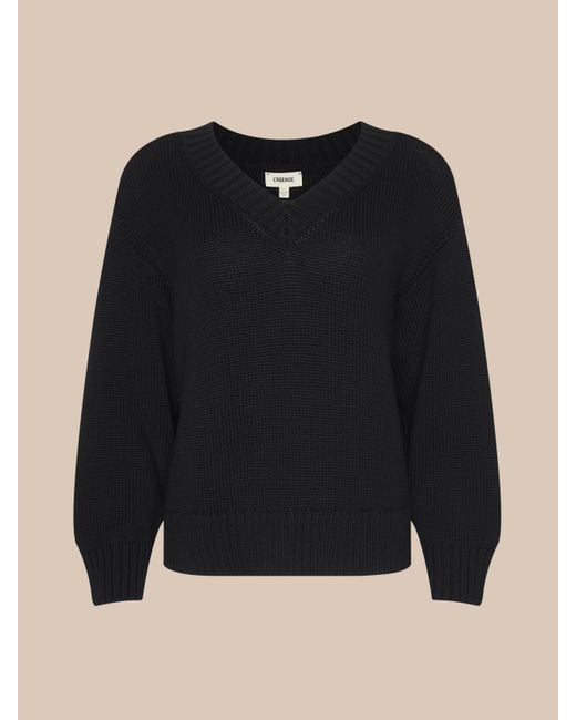 L'Agence Black Paxton Oversized Pullover