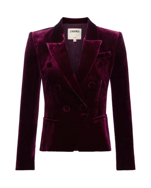 Blazer En Velours Marie, Bordeaux Foncé L'Agence en coloris Red