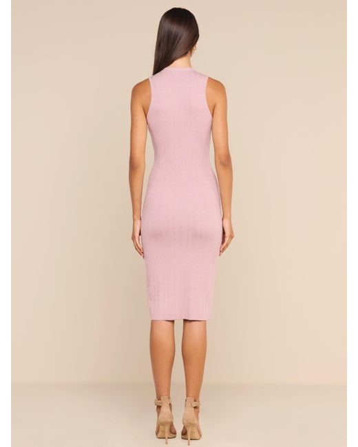 L'Agence Pink Domino Dress