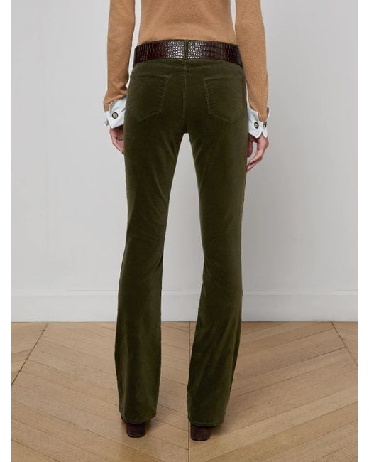 Jean En Velours Stevie, Foncé L'Agence en coloris Green