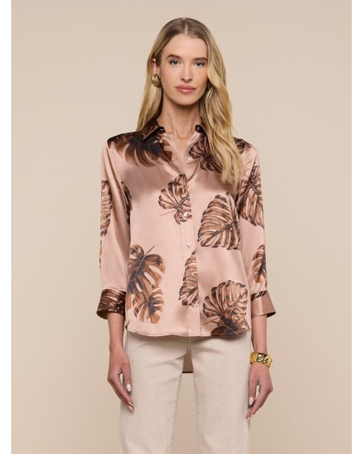 L'Agence Natural 'Agence Dani Silk Blouse Top
