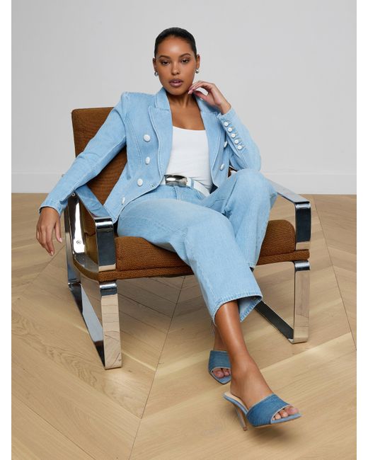 L'Agence Blue Emerson Structured Blazer