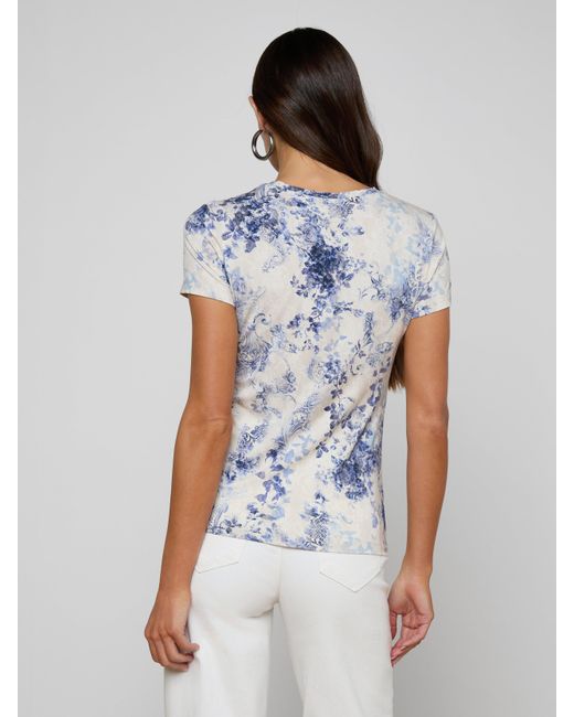 L'Agence Blue Ressi Fitted T-Shirt