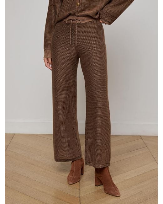 Pantalon En Maille Freya, Camel Chiné L'Agence en coloris Brown