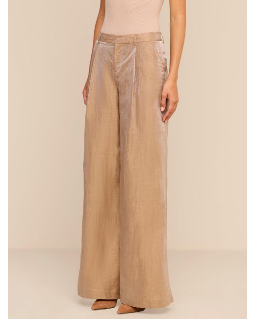 L'Agence Natural Allanah Linen-Blend Trouser