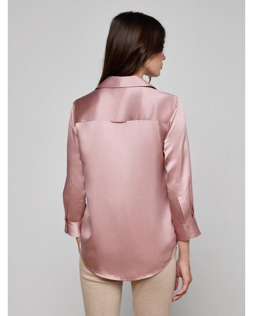 Chemisier En Soie Dani, Rose Pâle L'Agence en coloris Brown
