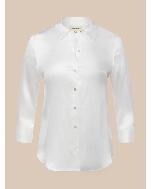 L'Agence White Dani Blouse