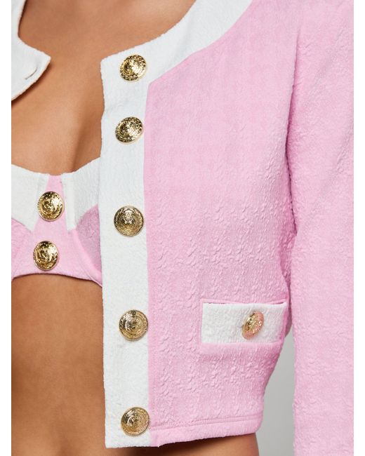 L'Agence Pink 'Agence Adaline Cardigan Cover-Up
