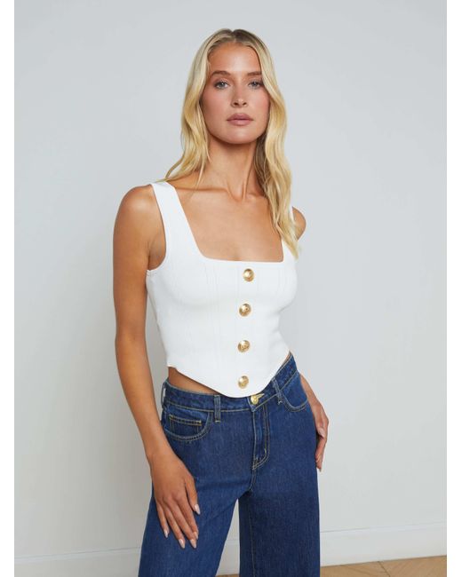 Top Saga Ivoire/Doré L'Agence en coloris White