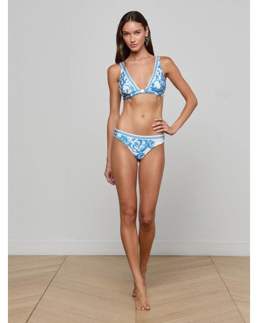 L'Agence Blue 'Agence Lexie Bikini Top