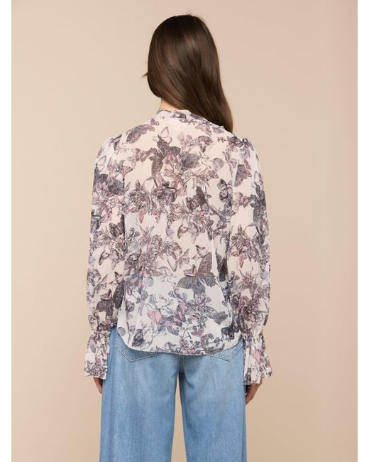 L'Agence Blue Eunice Blouse Top