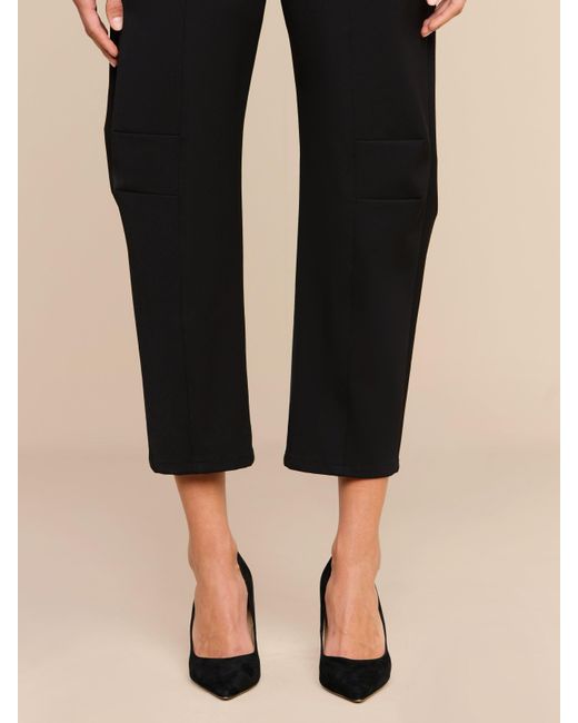 L'Agence Black Colby Barrel-Leg Trouser