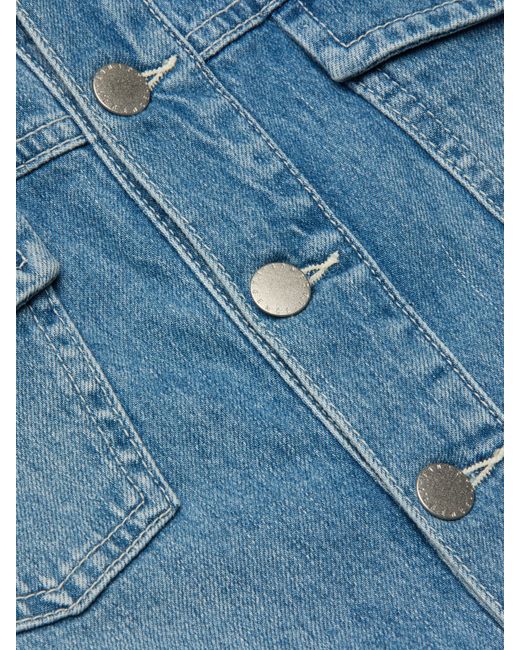 L'Agence Blue Kirstie Jean Shirt Jacket