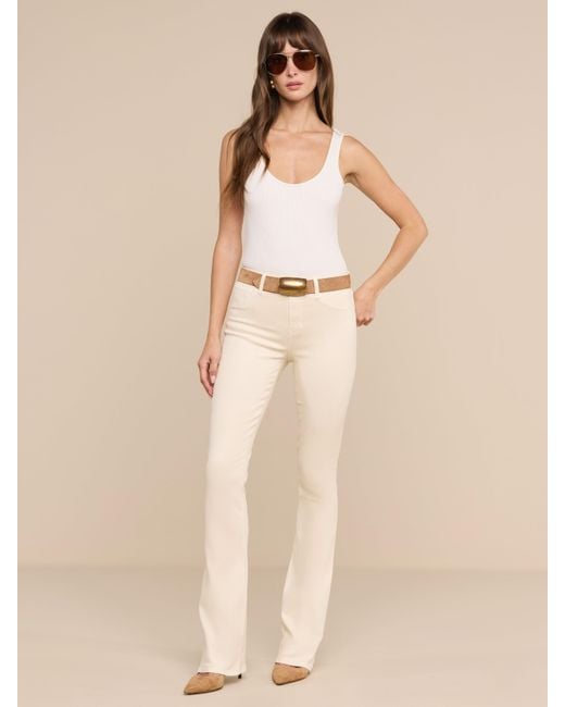 L'Agence White Selma Coated Bootcut Jean