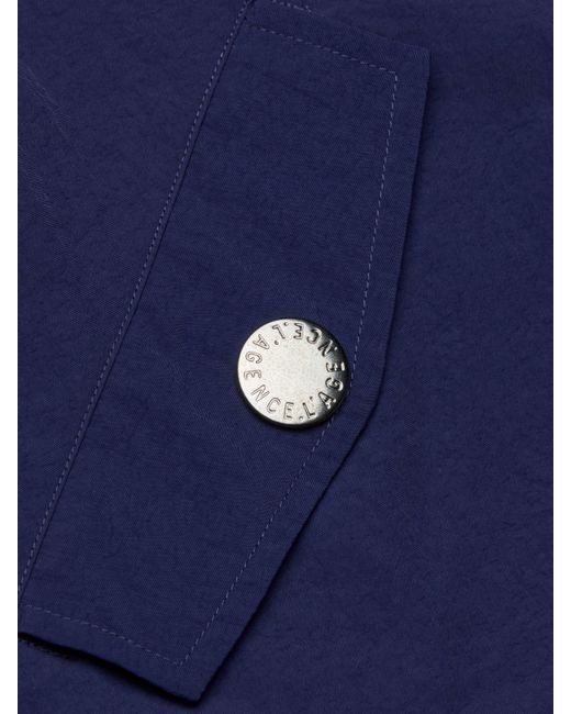 L'Agence Blue Geovana Hooded Windbreaker
