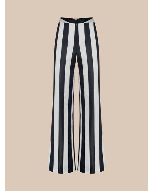 L'Agence Natural Livvy Satin Straight-Leg Trouser
