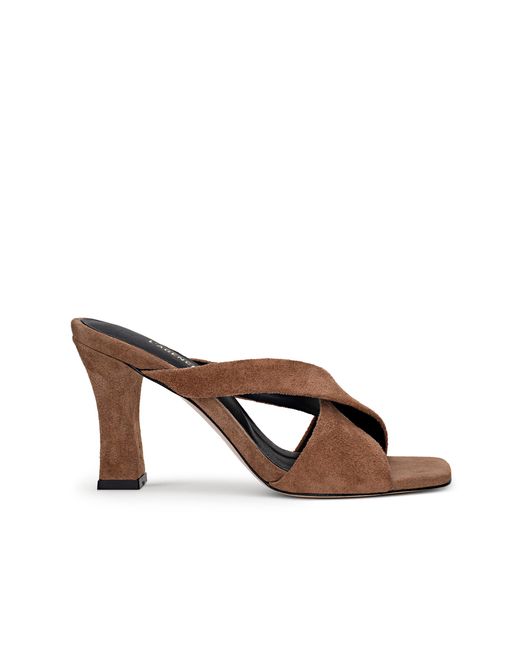 L'Agence Brown Mirabelle Suede Sandal