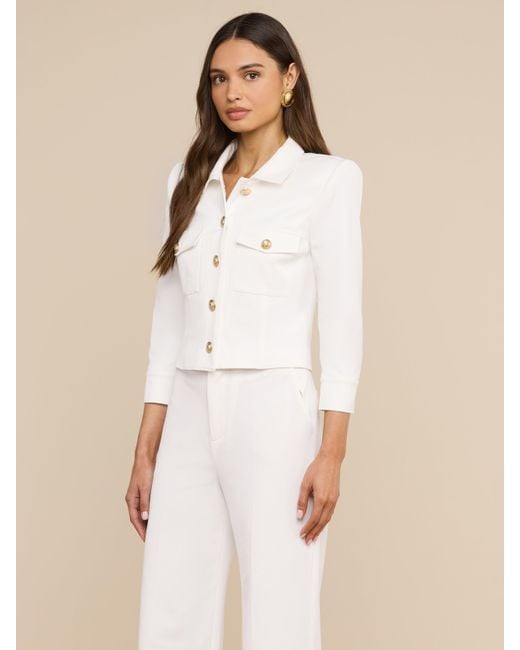 L'Agence White Kumi Cropped Jacket