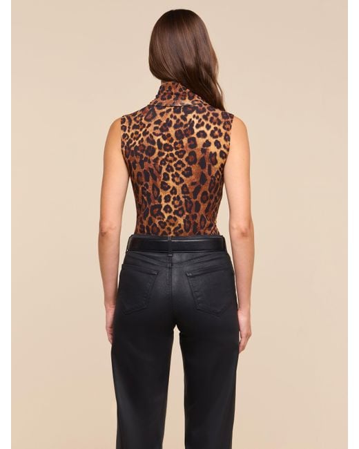 L'Agence Brown Ceci Sleeveless Turtleneck