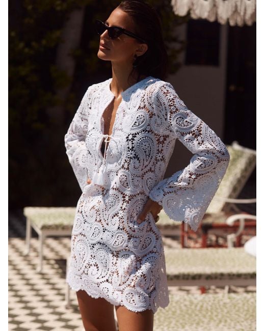 L'Agence White Ansley Cover-Up Dress