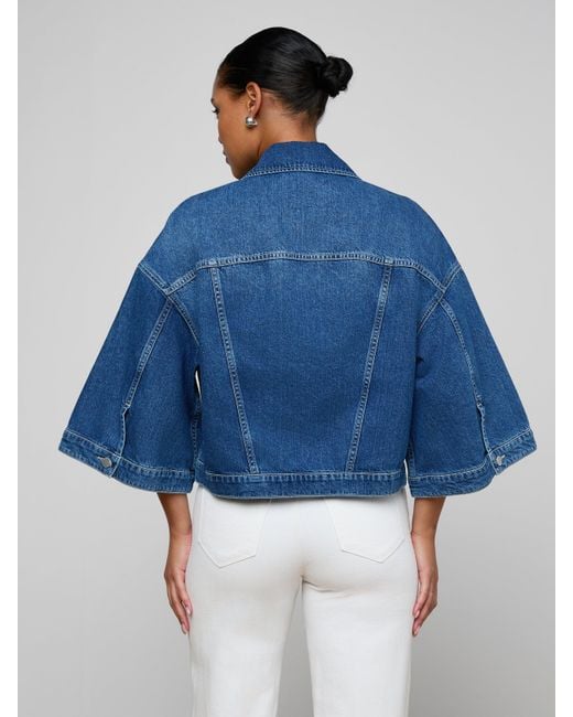 L'Agence Blue Silas Cape Jacket