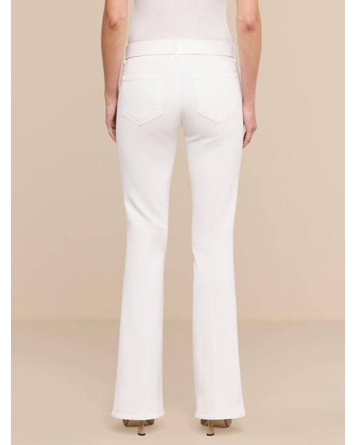 L'Agence White Cara Low-Rise Bootcut Jean