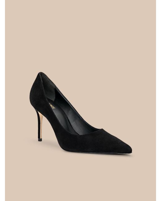 L'Agence Black Maelle Suede Pump