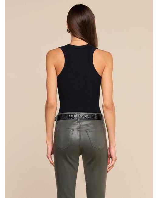 L'Agence Black Shania Racerback Tank Top