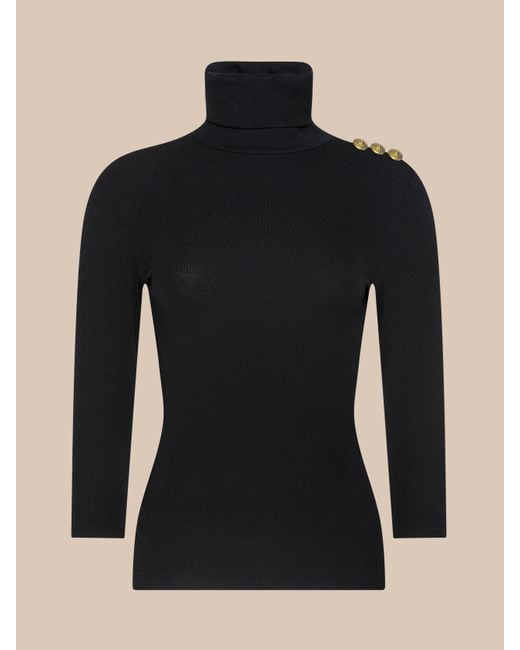 L'Agence Black Aja Turtleneck