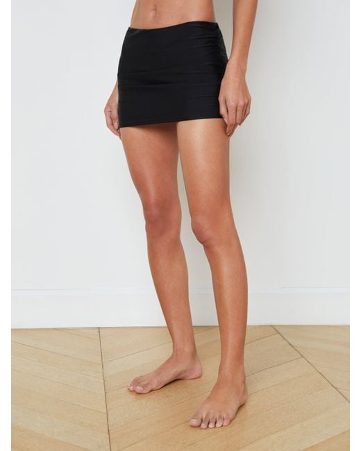 L'Agence White Coco Mini Skirt Cover-up
