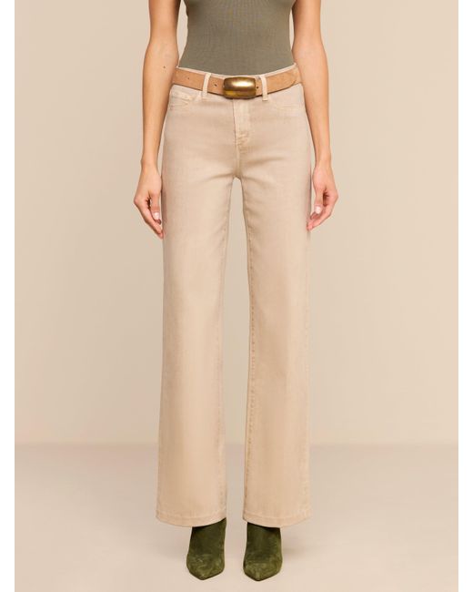 L'Agence Natural Scottie Coated Wide-Leg Jean