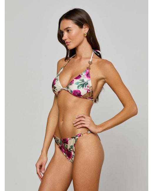 L'Agence White String Bikini Bottom