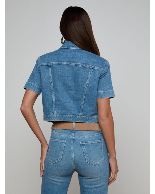 L'Agence Blue Kirstie Jean Shirt Jacket
