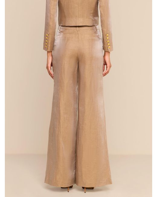 L'Agence Natural Allanah Linen-Blend Trouser