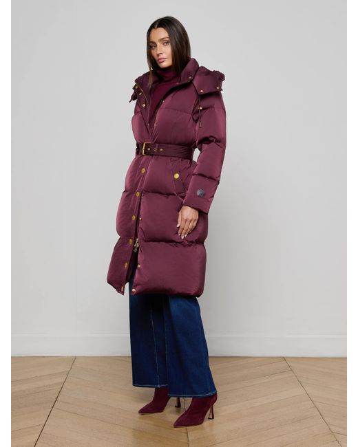 L'Agence Red Bryson Maxi Puffer Coat