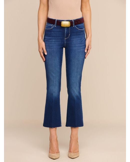 L'Agence Blue Kendra Cropped Flare Jean