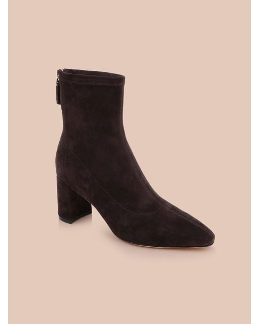 L'Agence Black Salome Stretch Suede Boot