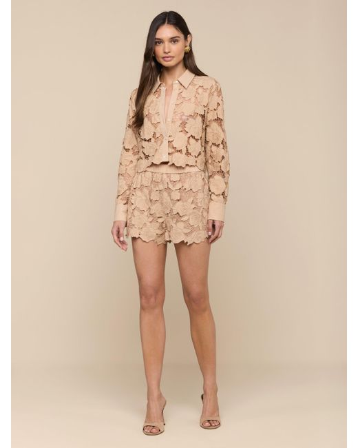 L'Agence Natural Laina Eyelet Short