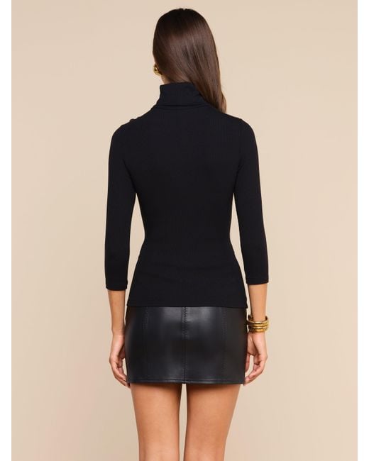 L'Agence Black Aja Turtleneck