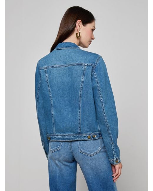 L'Agence Blue Celine Jean Jacket
