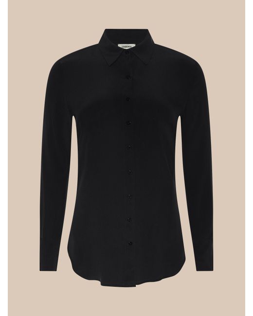 L'Agence Blue 'Agence Babette Silk Blouse Top