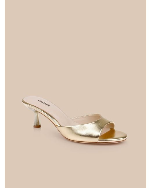 L'Agence Natural Arleen Kitten-Heel Mule