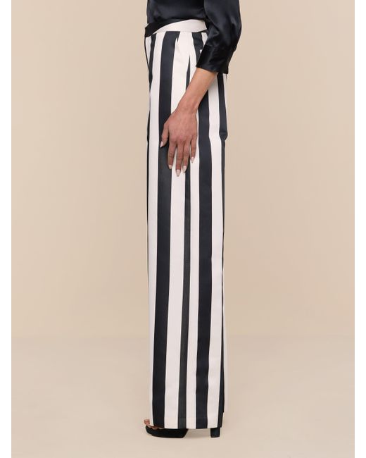 L'Agence Natural Livvy Satin Straight-Leg Trouser