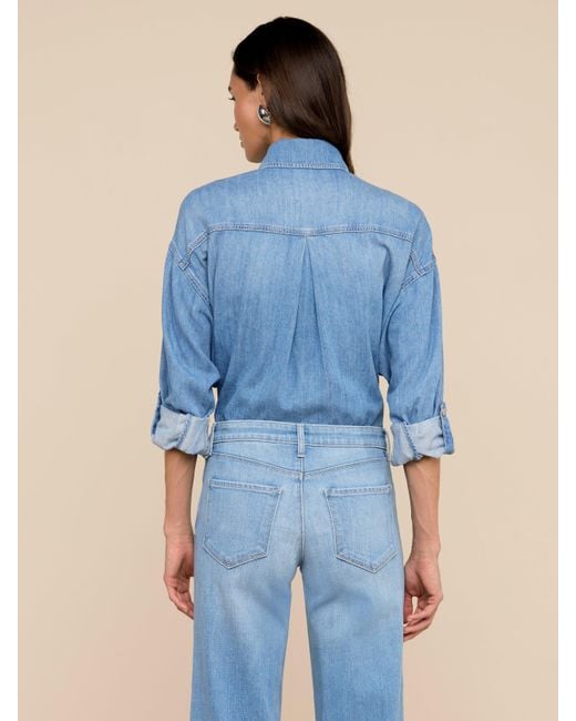 L'Agence Blue Jorah Oversized Shirt