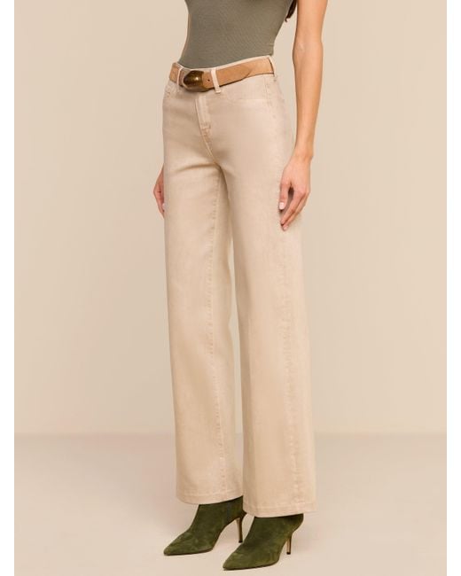 L'Agence Natural Scottie Coated Wide-Leg Jean