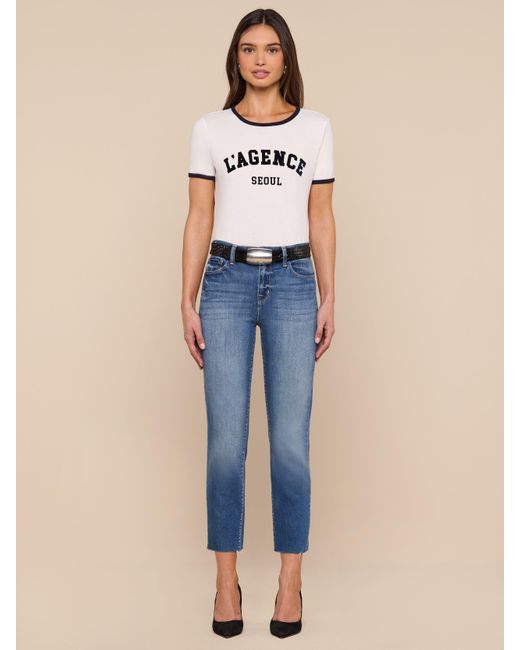 L'Agence Natural Tommie Crewneck T-Shirt