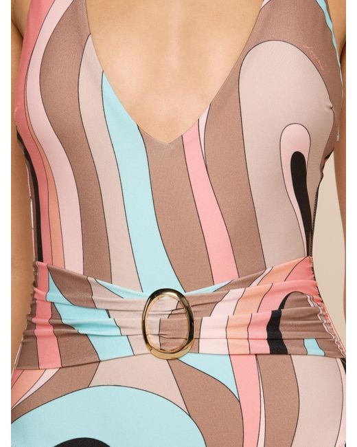 L'Agence Natural Lisa Plunge One-Piece Swimsuit